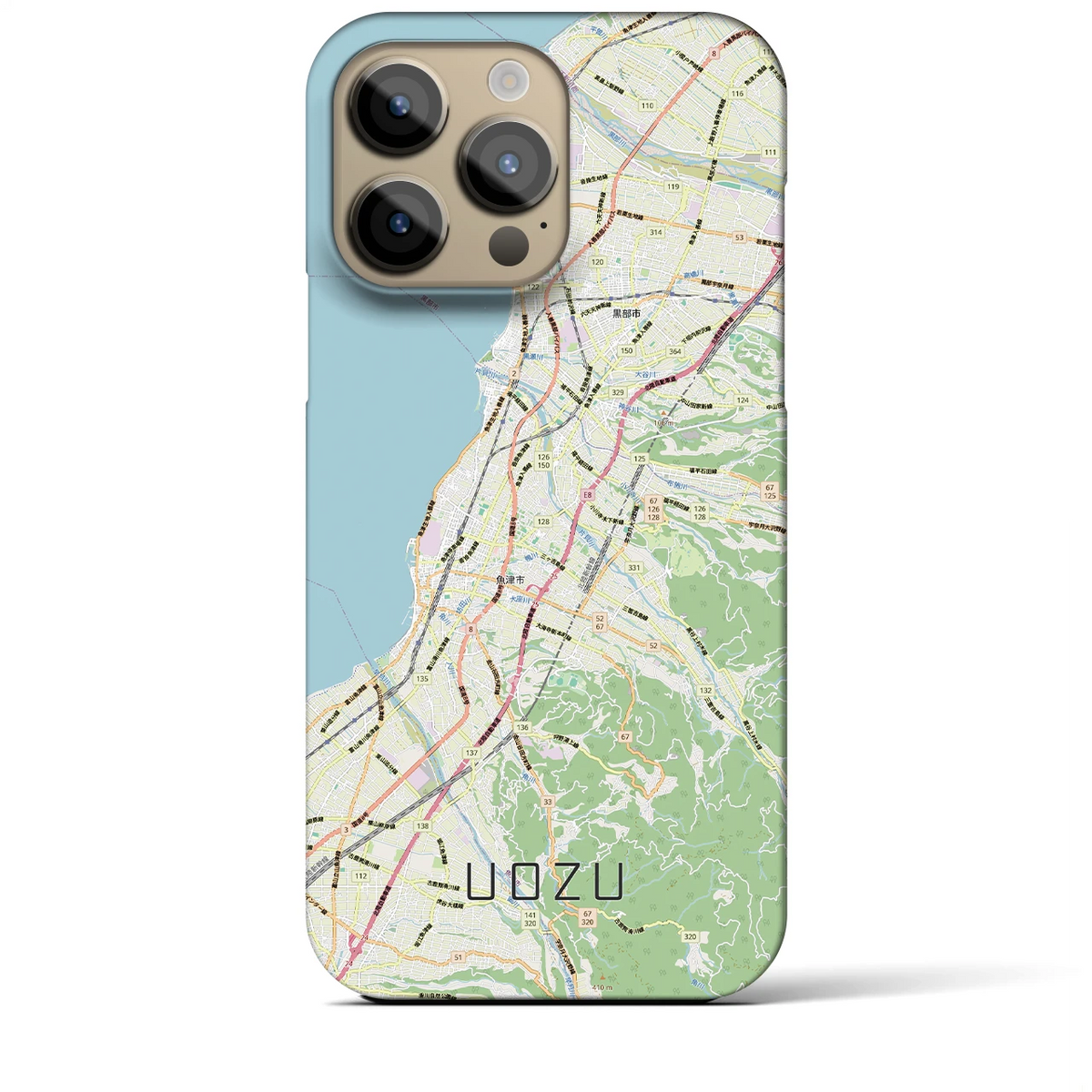 【魚津(富山県)】地図柄iPhoneケース(バックカバータイプ)