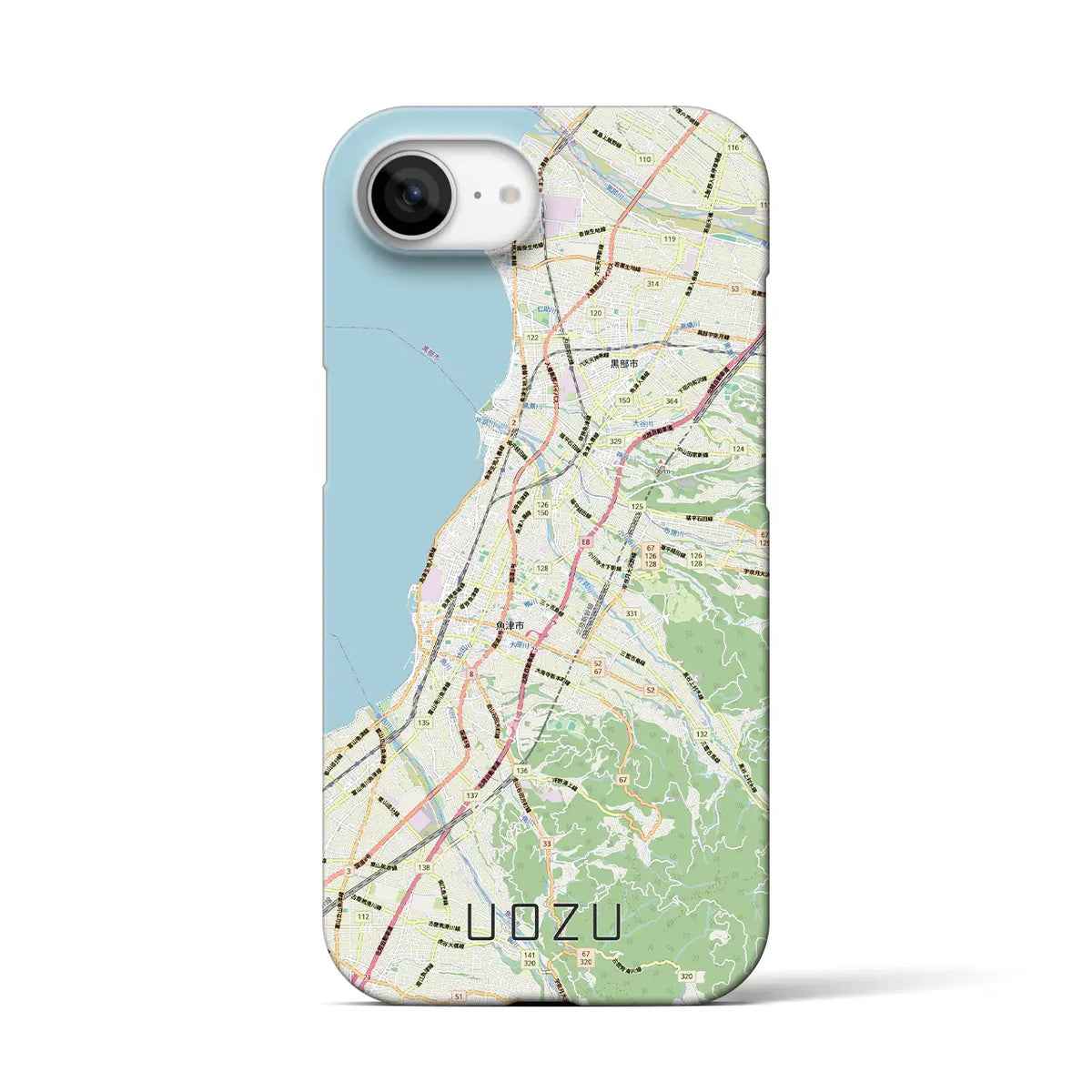【魚津(富山県)】地図柄iPhoneケース(バックカバータイプ)