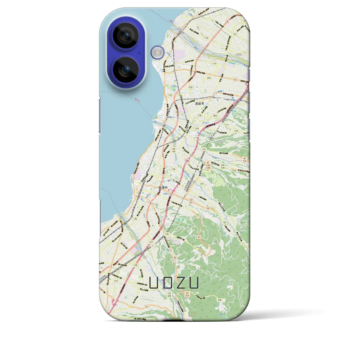 【魚津(富山県)】地図柄iPhoneケース(バックカバータイプ)