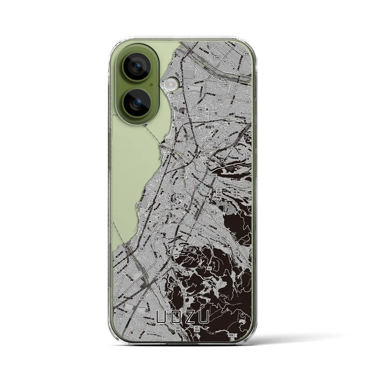 【魚津(富山県)】地図柄iPhoneケース(クリアタイプ)