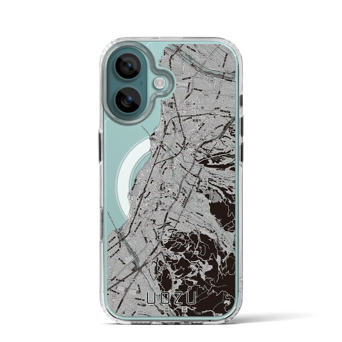 【魚津(富山県)】地図柄iPhoneケース(MagSafeタイプ)
