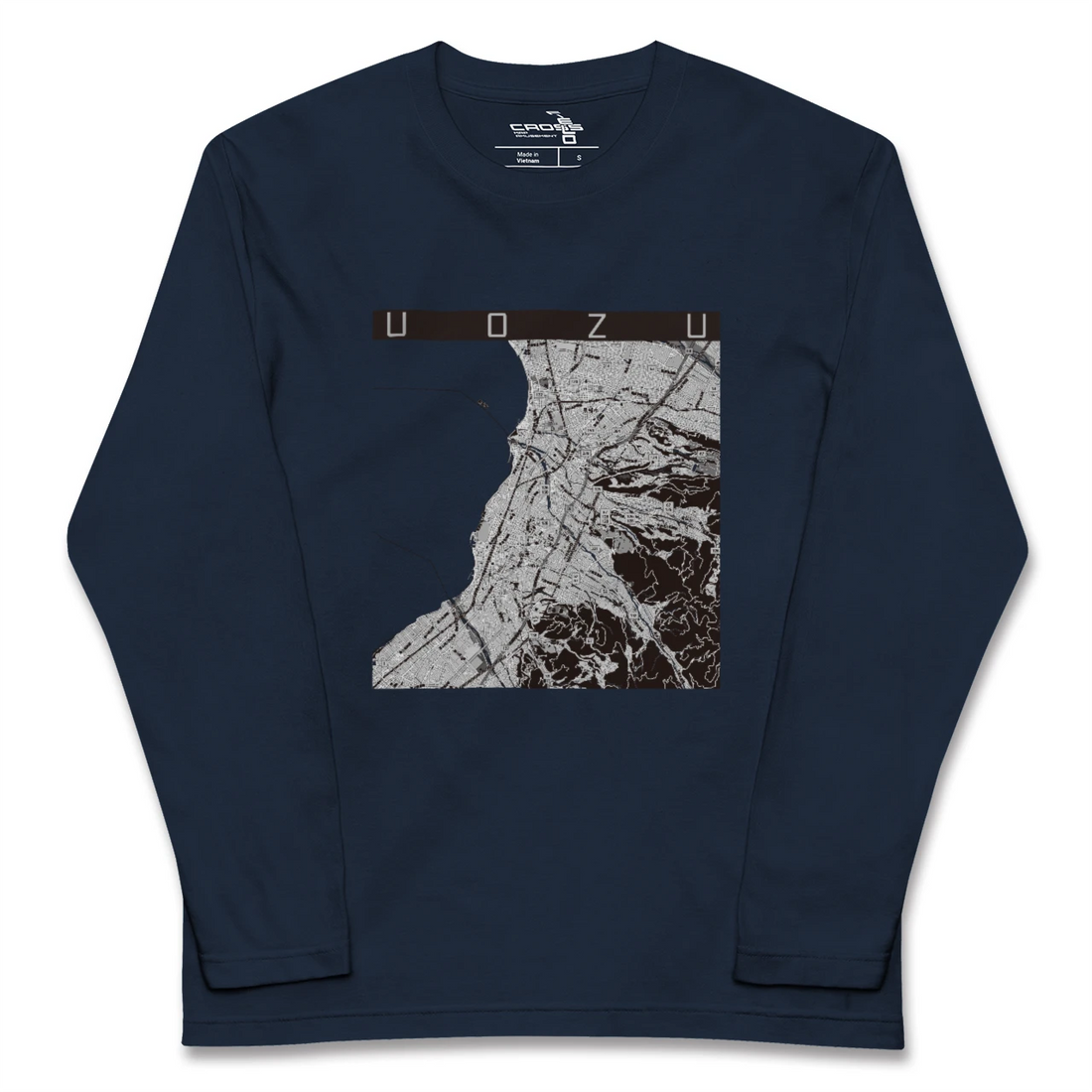 【魚津(富山県)】地図柄ロングスリーブTシャツ