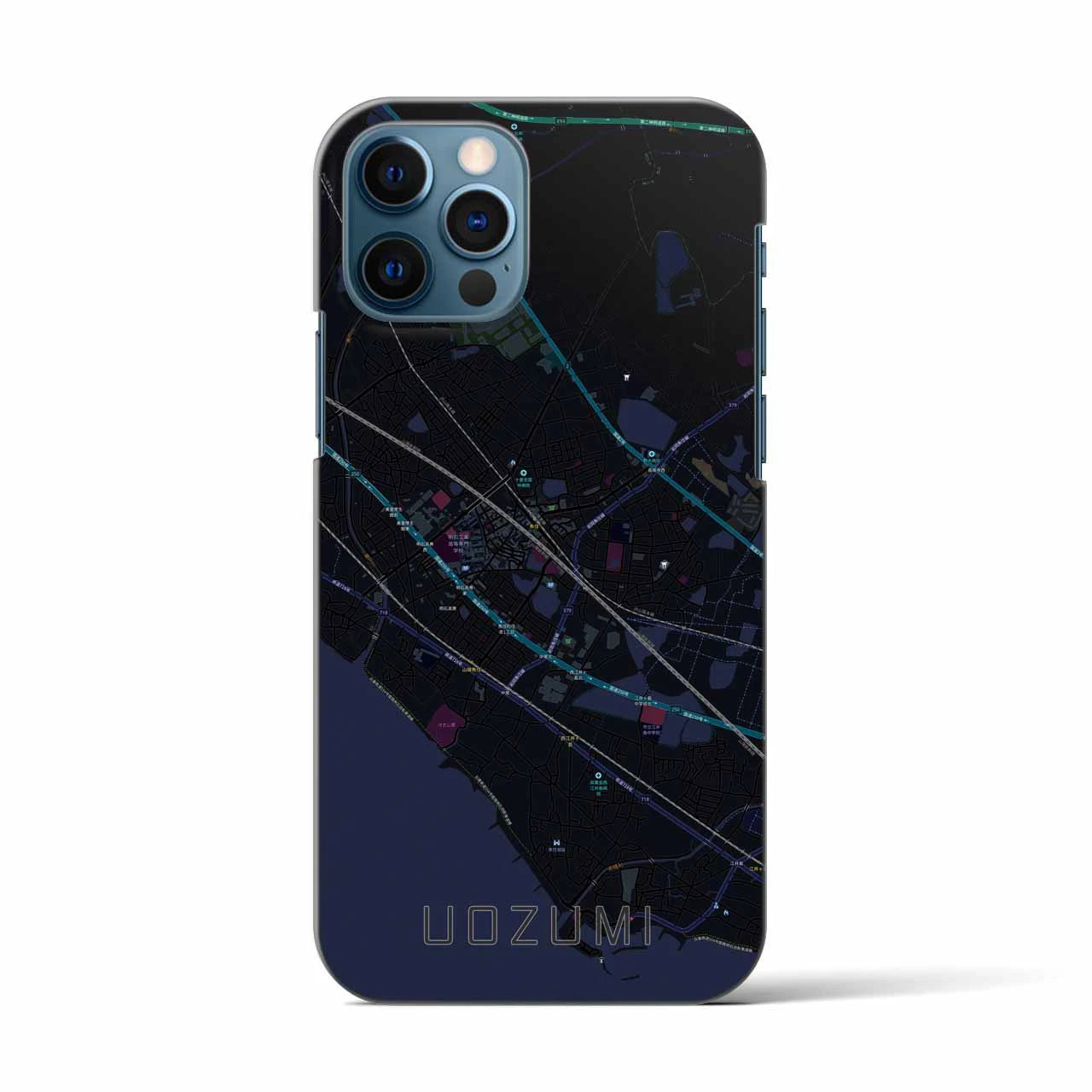 【魚住(兵庫県)】地図柄iPhoneケース(バックカバータイプ)