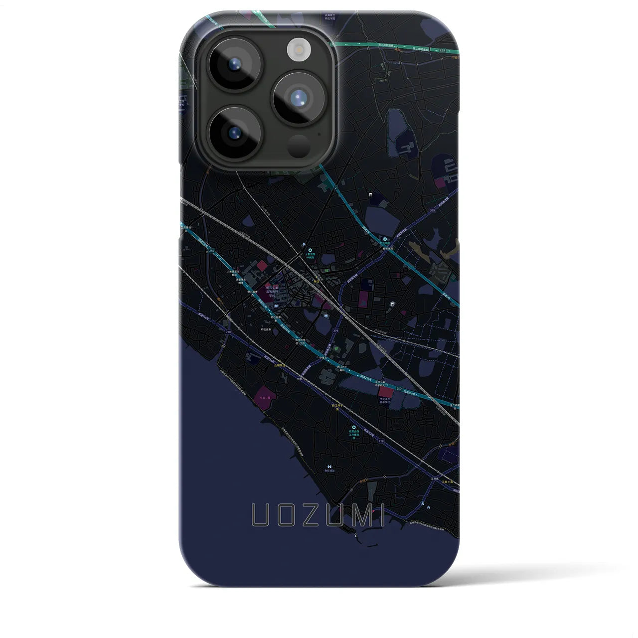 【魚住(兵庫県)】地図柄iPhoneケース(バックカバータイプ)