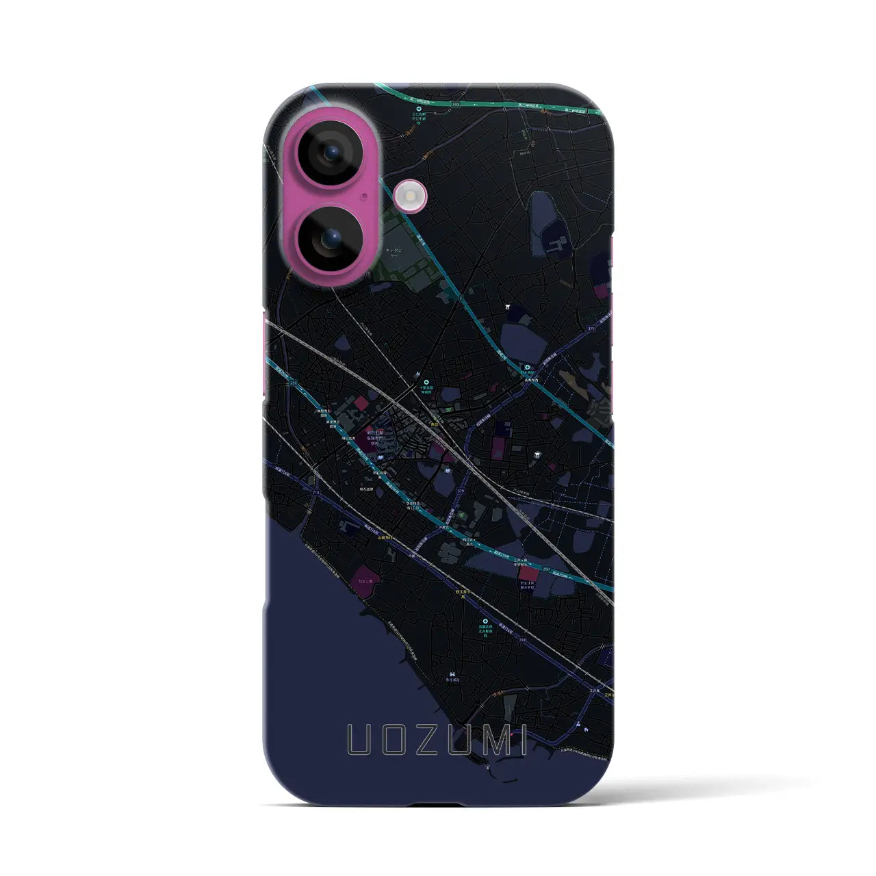 【魚住(兵庫県)】地図柄iPhoneケース(バックカバータイプ)