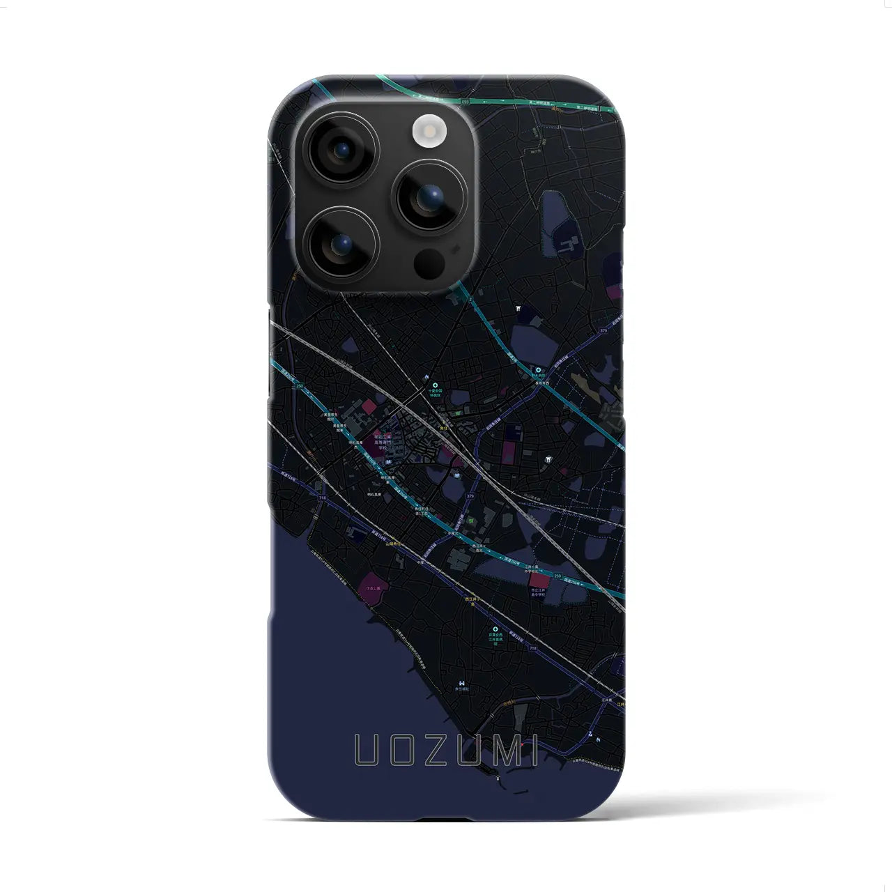 【魚住(兵庫県)】地図柄iPhoneケース(バックカバータイプ)