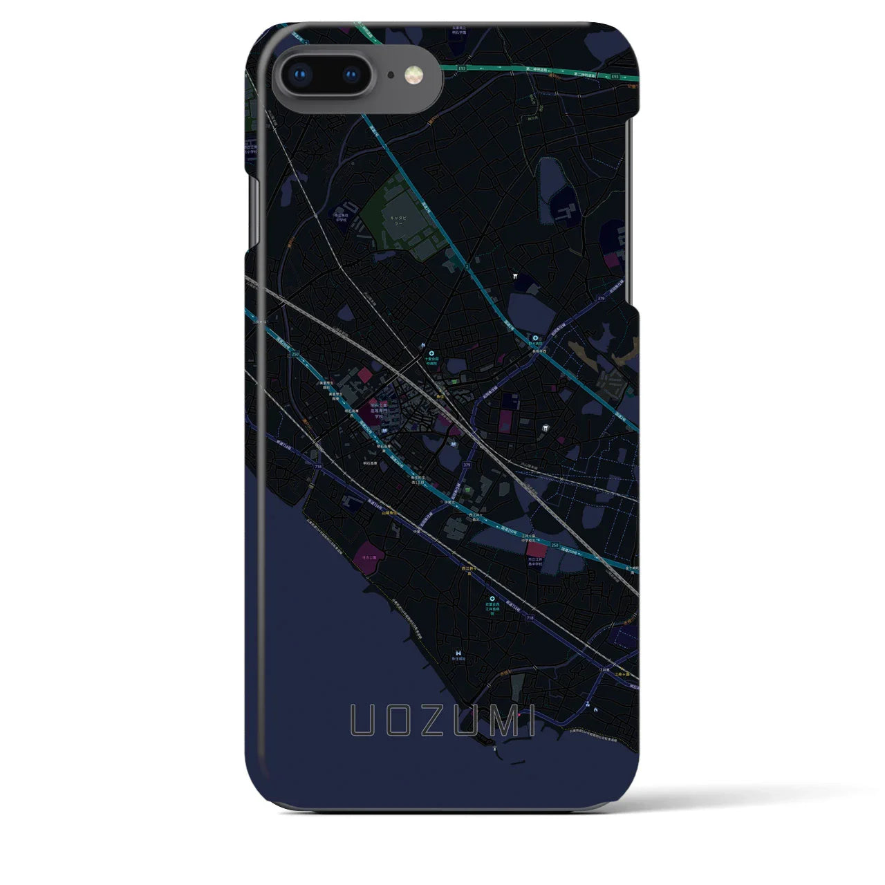 【魚住(兵庫県)】地図柄iPhoneケース(バックカバータイプ)