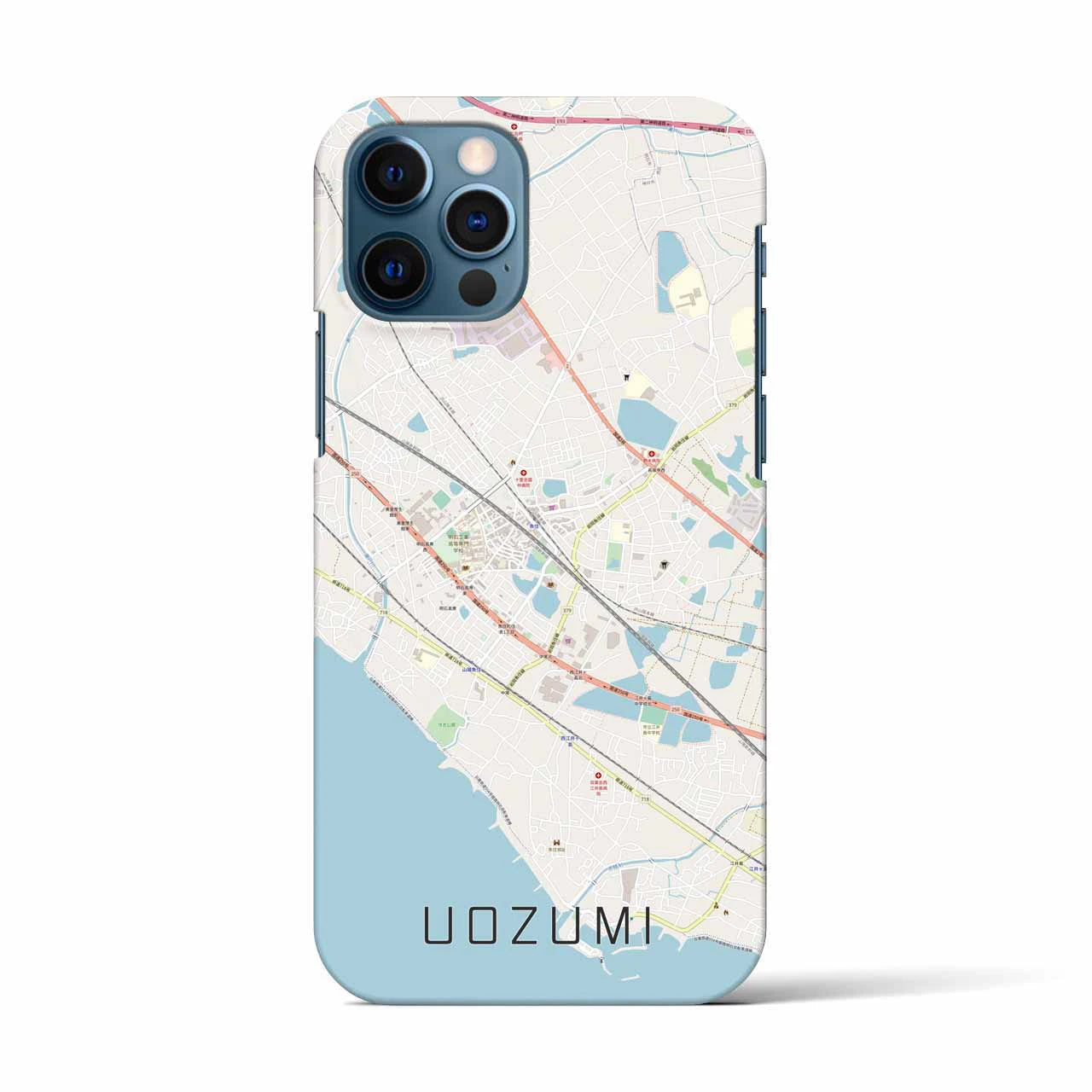 【魚住(兵庫県)】地図柄iPhoneケース(バックカバータイプ)