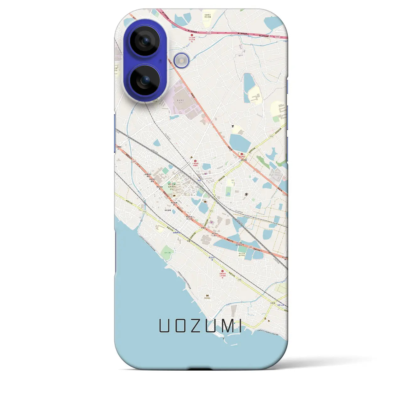 【魚住(兵庫県)】地図柄iPhoneケース(バックカバータイプ)ナチュラル・iPhone 16 Pro Max 用