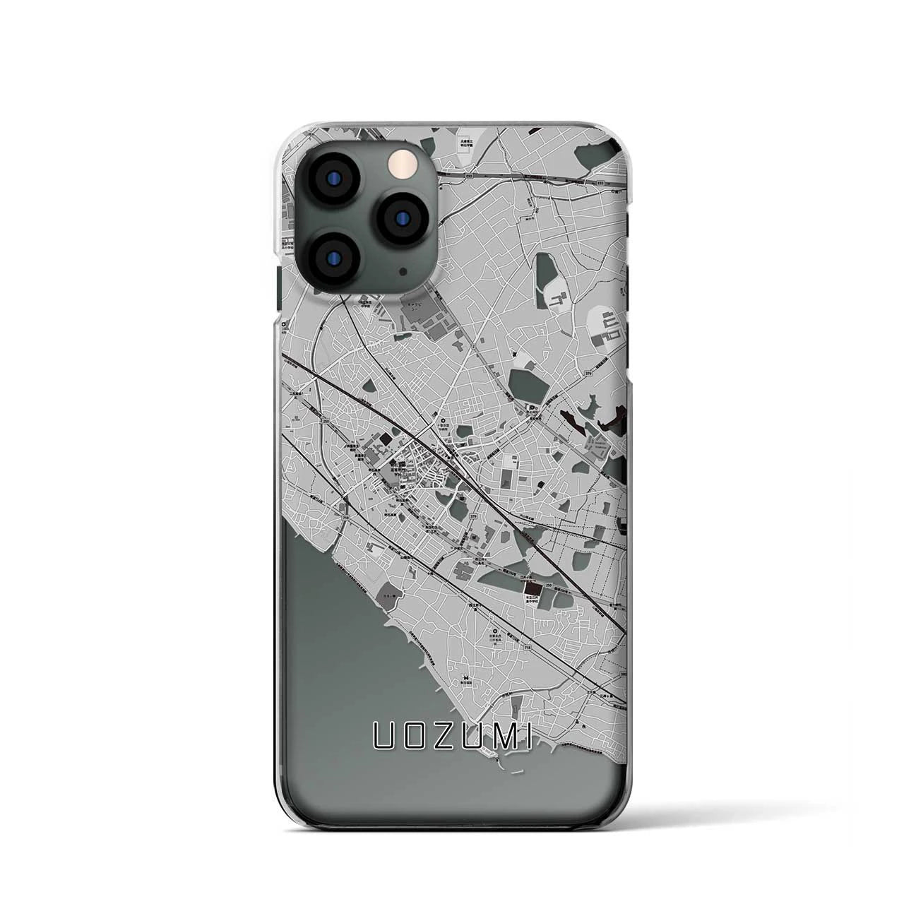 【魚住(兵庫県)】地図柄iPhoneケース(クリアタイプ)