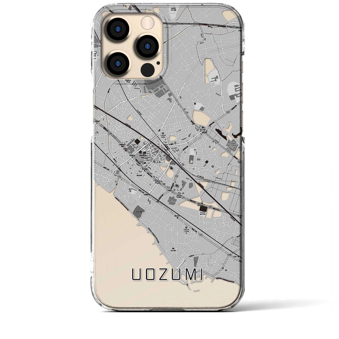 【魚住(兵庫県)】地図柄iPhoneケース(クリアタイプ)