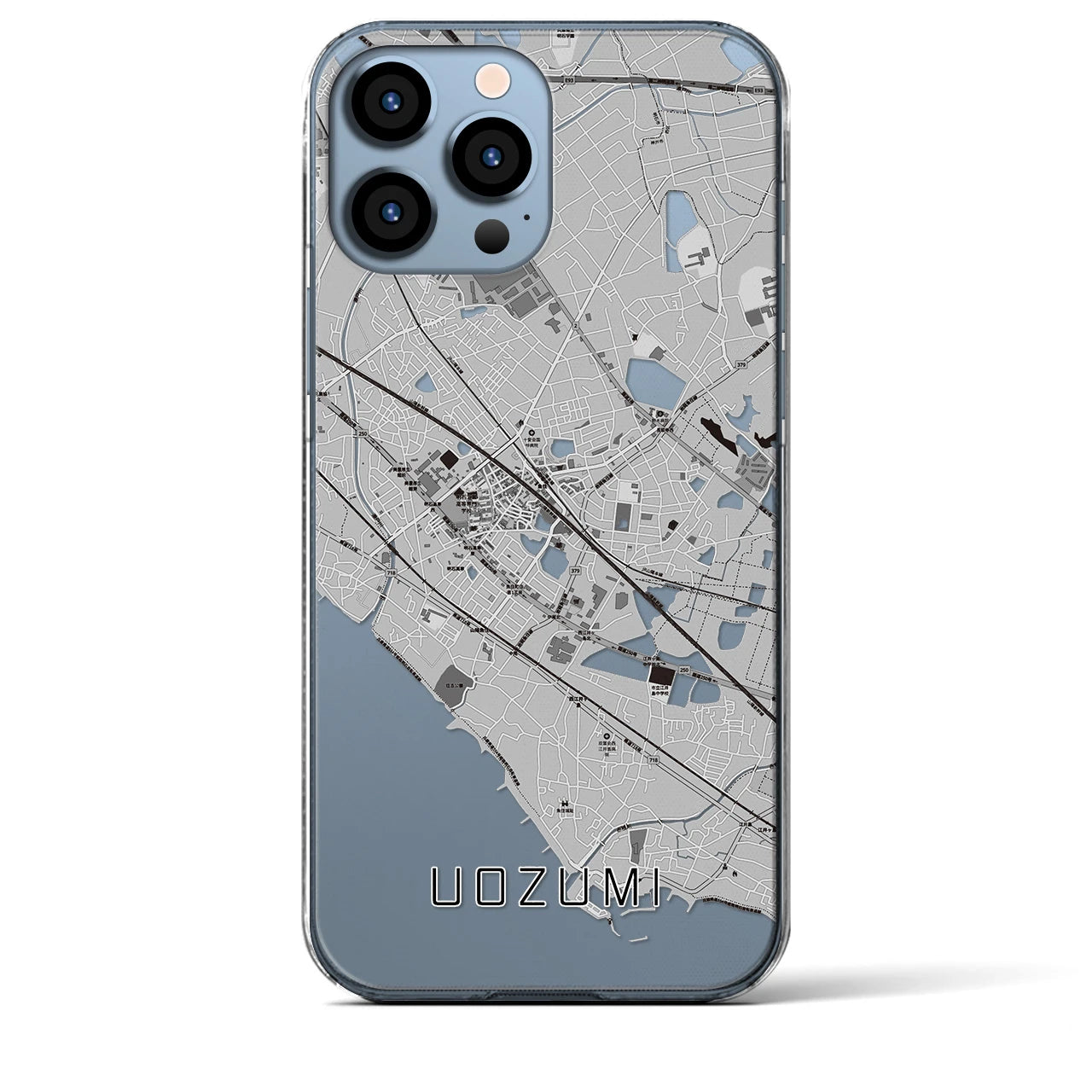 【魚住(兵庫県)】地図柄iPhoneケース(クリアタイプ)