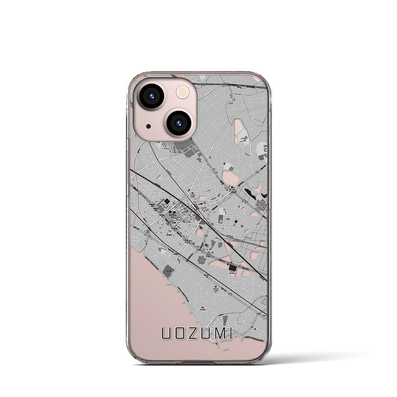 【魚住(兵庫県)】地図柄iPhoneケース(クリアタイプ)