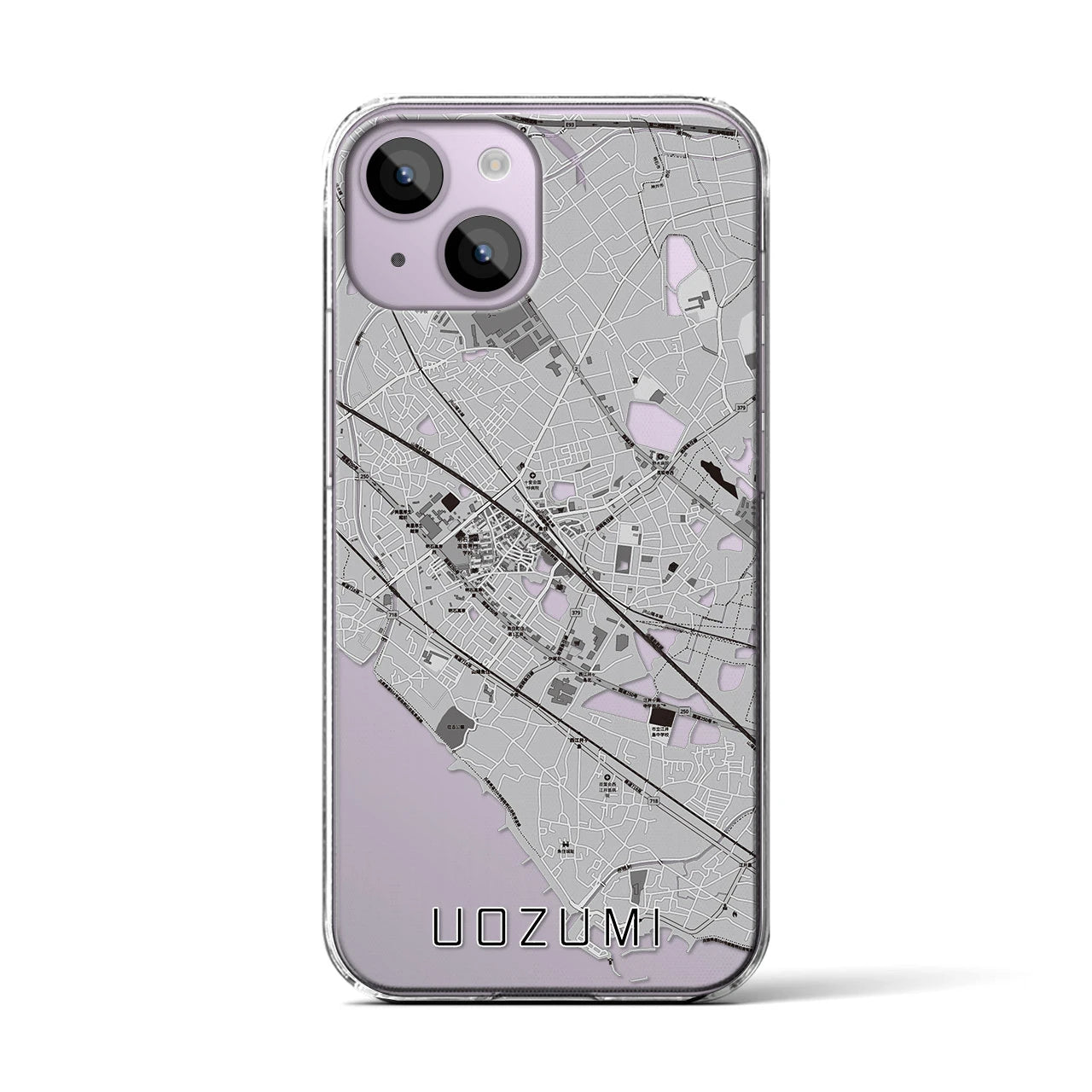 【魚住(兵庫県)】地図柄iPhoneケース(クリアタイプ)