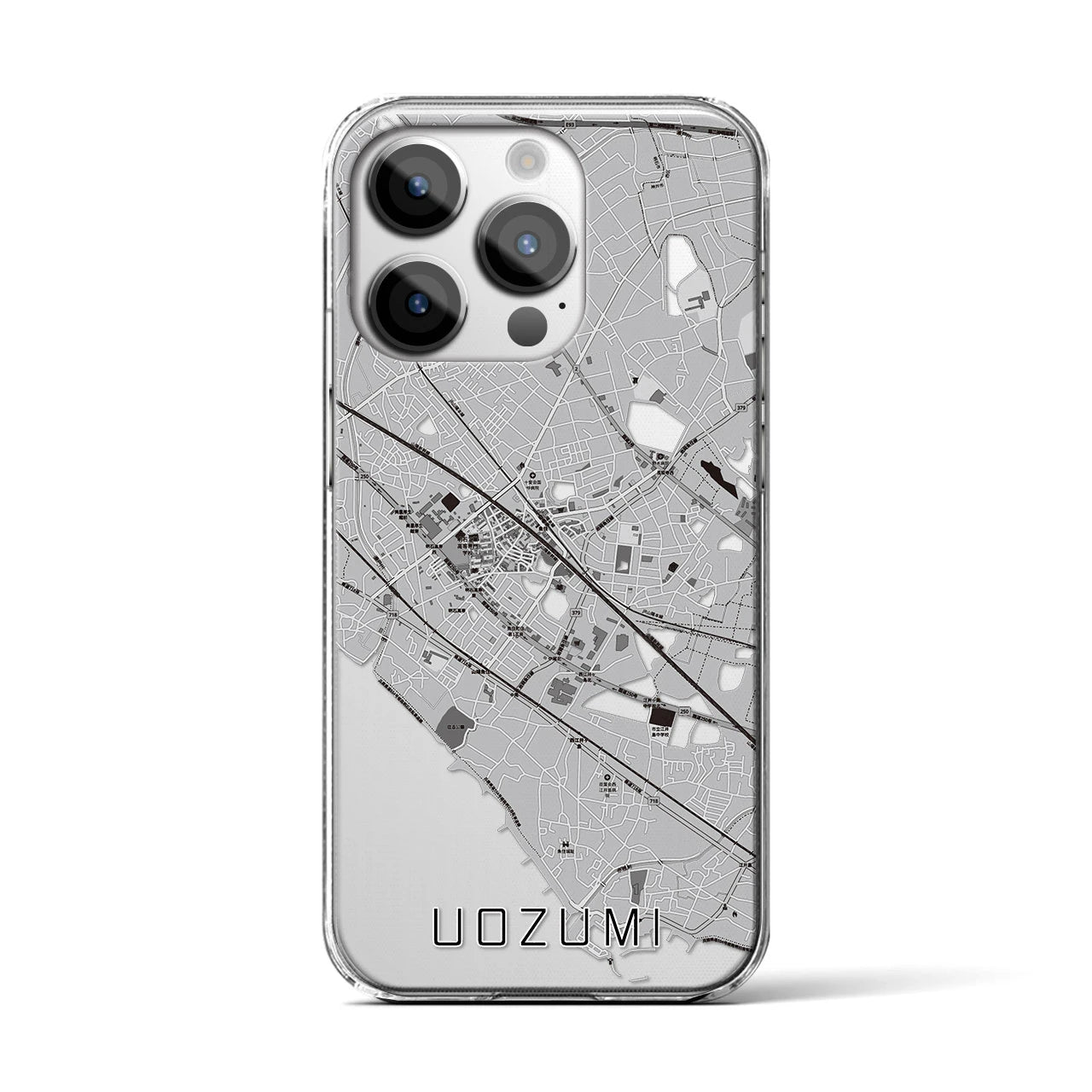 【魚住(兵庫県)】地図柄iPhoneケース(クリアタイプ)