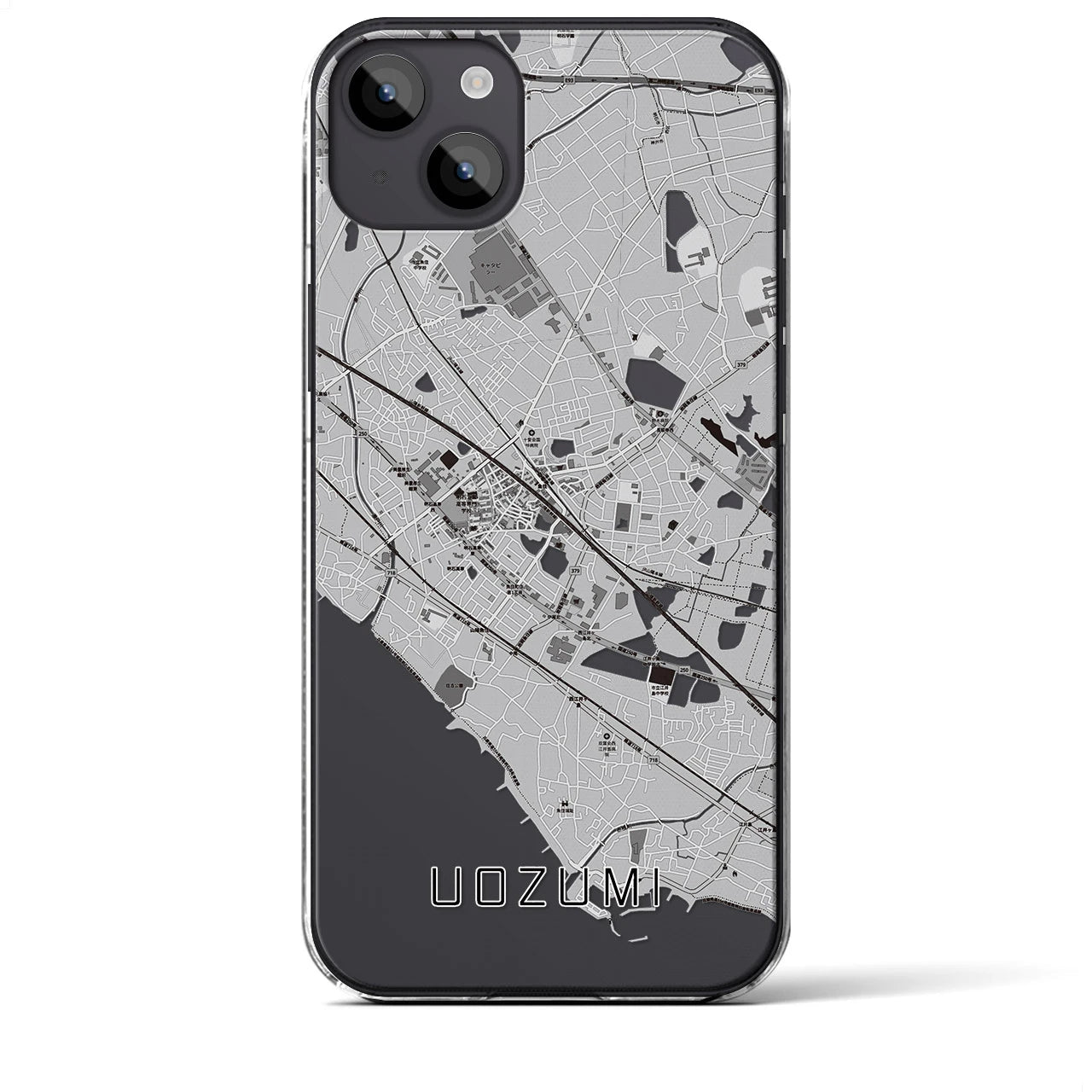 【魚住(兵庫県)】地図柄iPhoneケース(クリアタイプ)