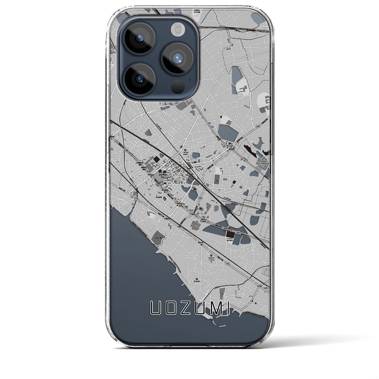 【魚住(兵庫県)】地図柄iPhoneケース(クリアタイプ)