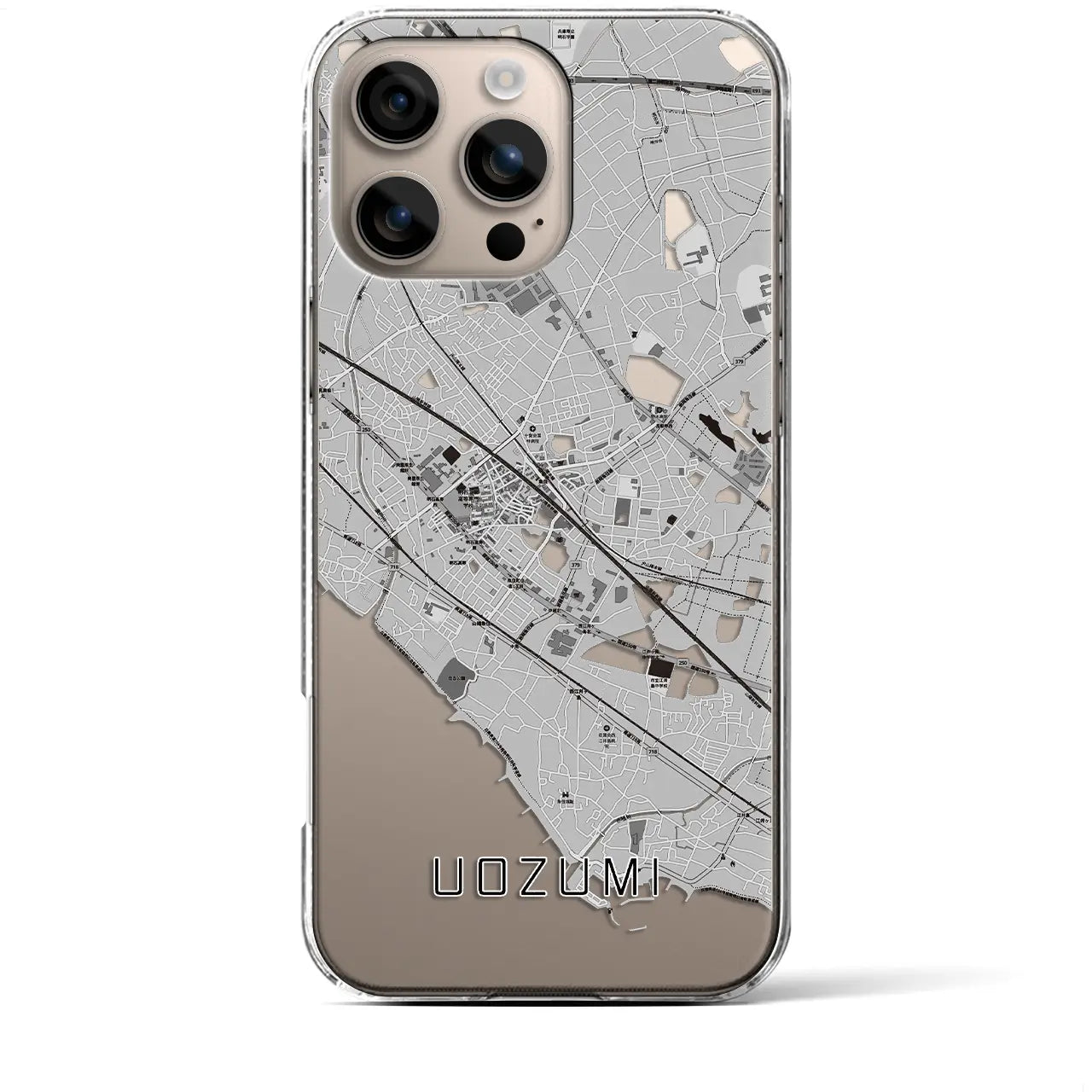 【魚住(兵庫県)】地図柄iPhoneケース(クリアタイプ)