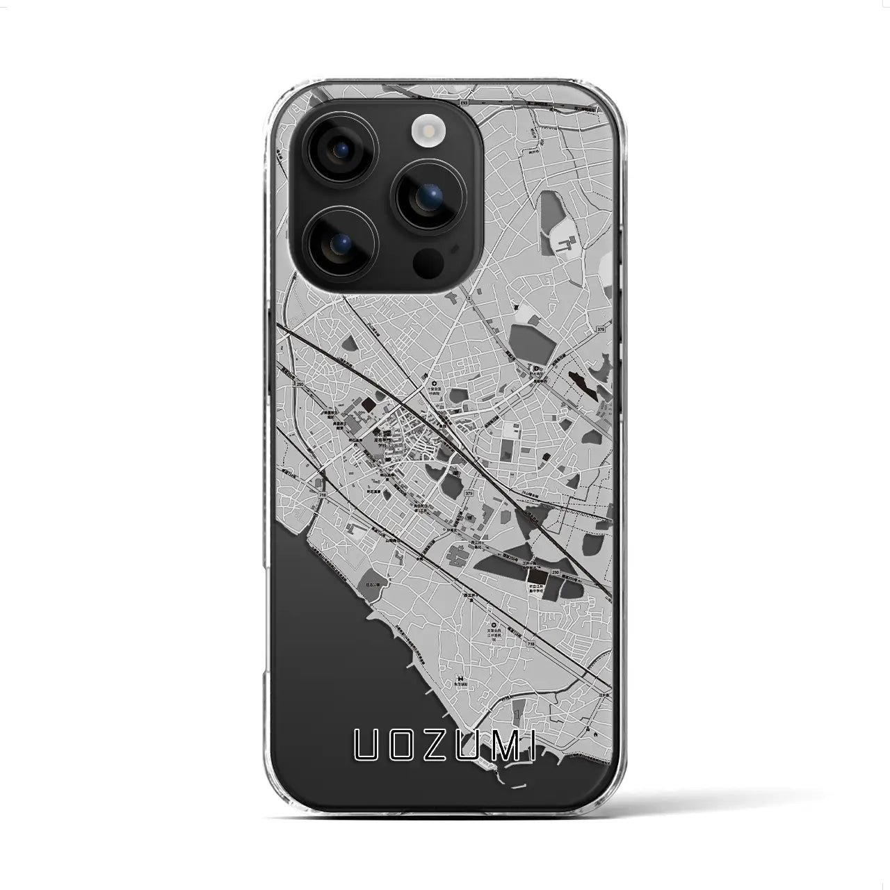 【魚住(兵庫県)】地図柄iPhoneケース(クリアタイプ)