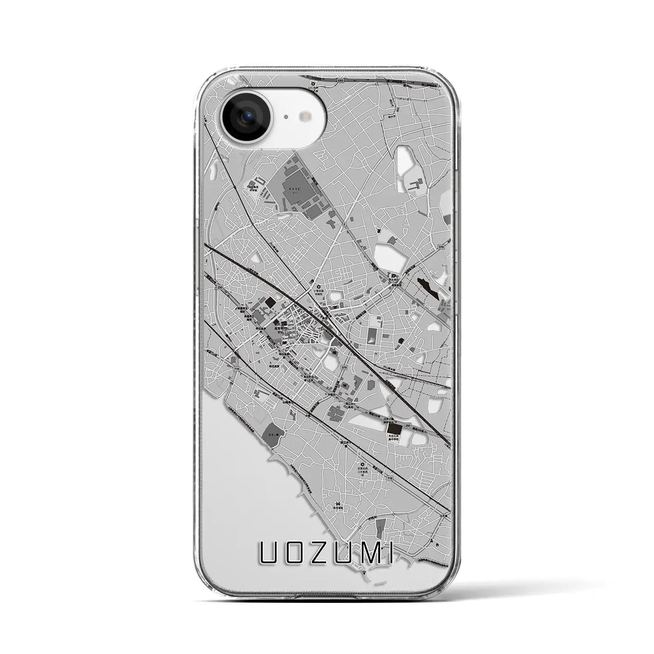 【魚住(兵庫県)】地図柄iPhoneケース(クリアタイプ)