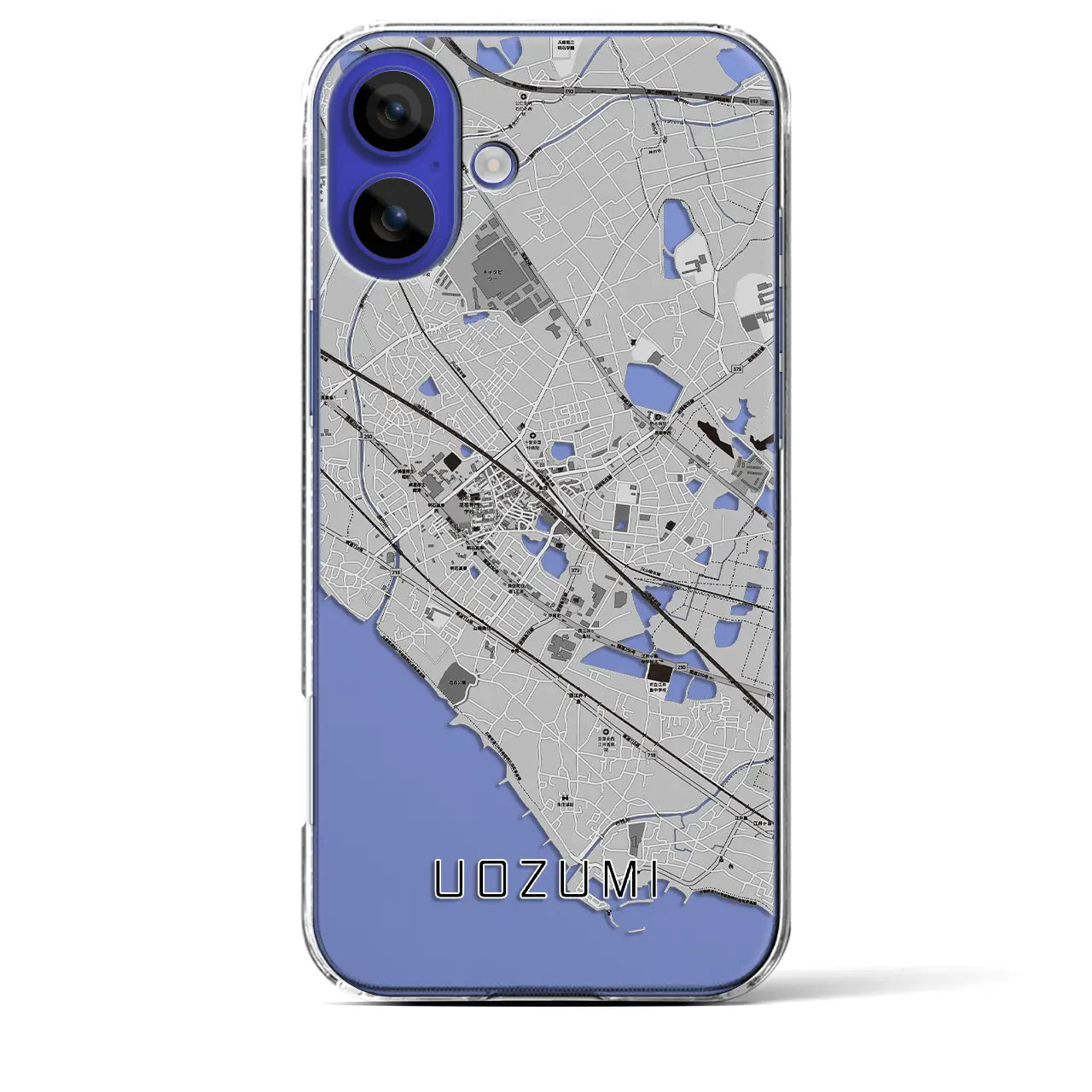 【魚住(兵庫県)】地図柄iPhoneケース(クリアタイプ)