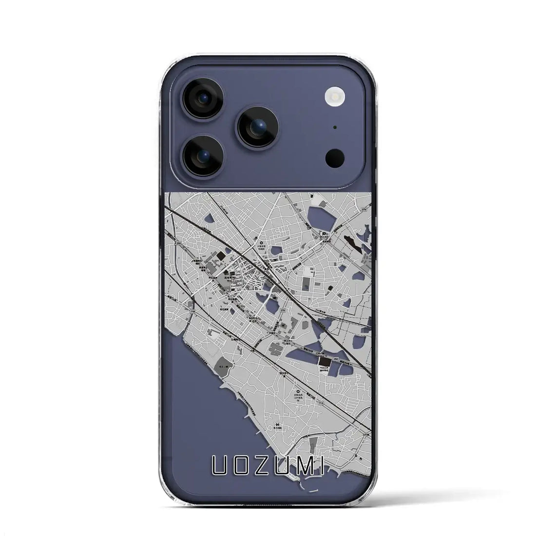 【魚住(兵庫県)】地図柄iPhoneケース(クリアタイプ)