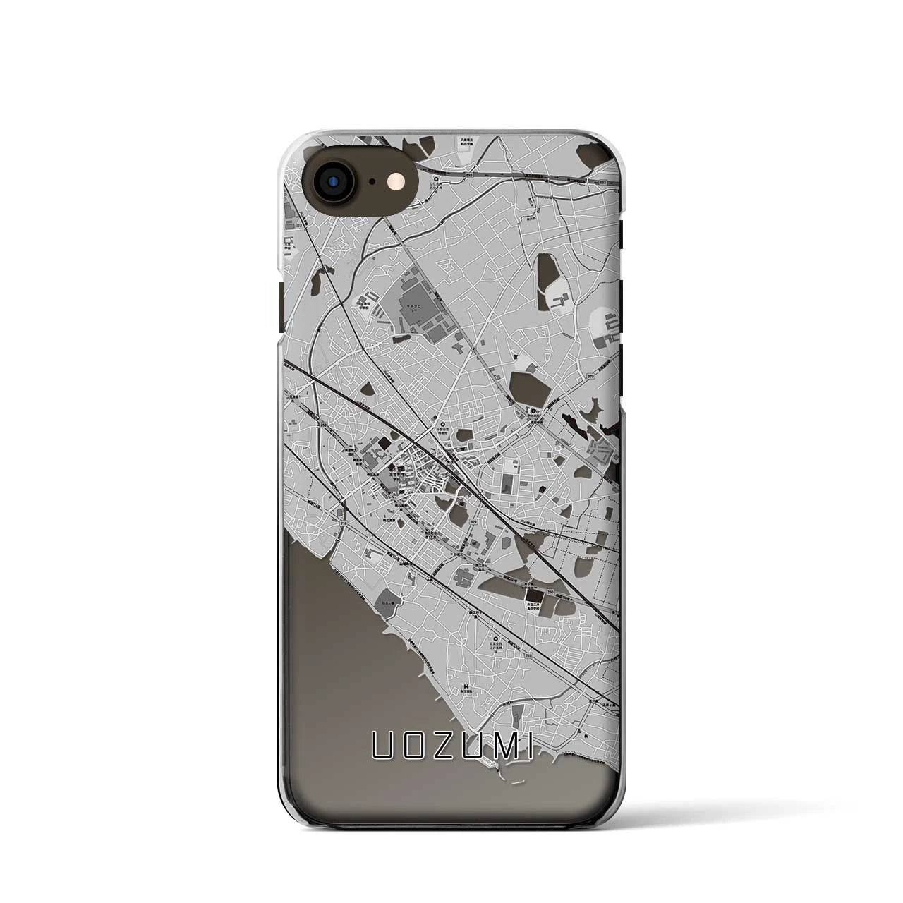 【魚住(兵庫県)】地図柄iPhoneケース(クリアタイプ)