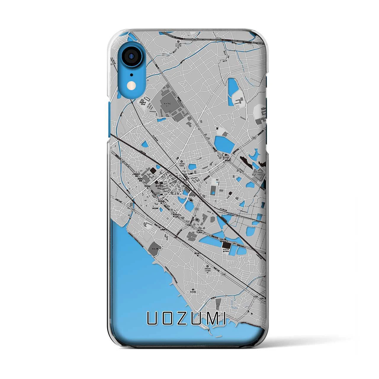 【魚住(兵庫県)】地図柄iPhoneケース(クリアタイプ)