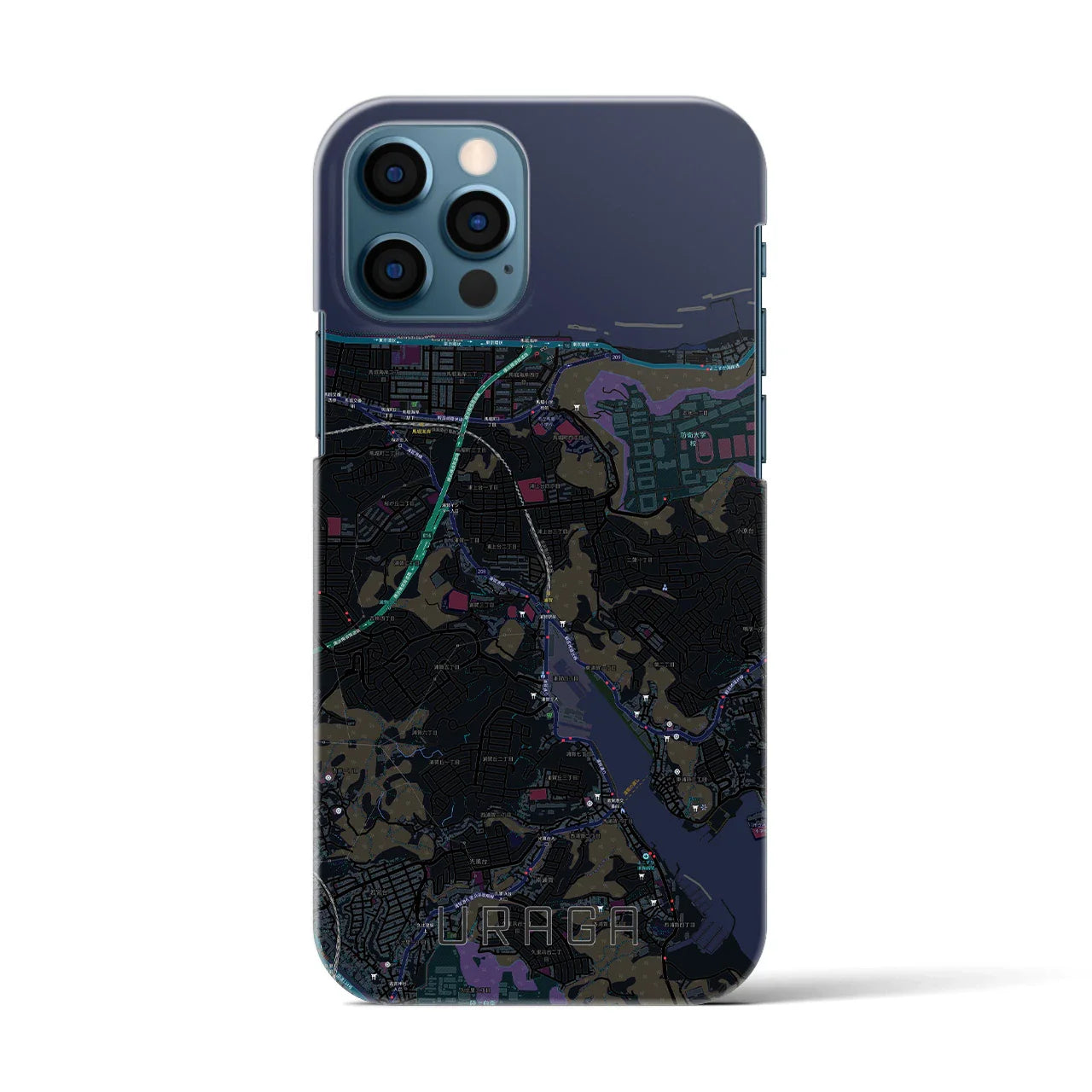 【浦賀(神奈川県)】地図柄iPhoneケース(バックカバータイプ)