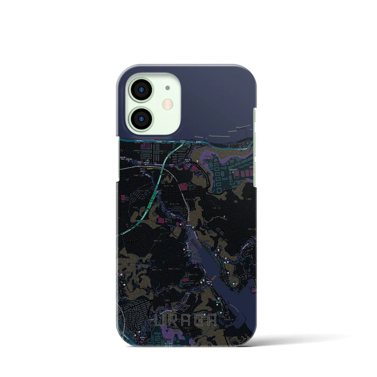 【浦賀(神奈川県)】地図柄iPhoneケース(バックカバータイプ)