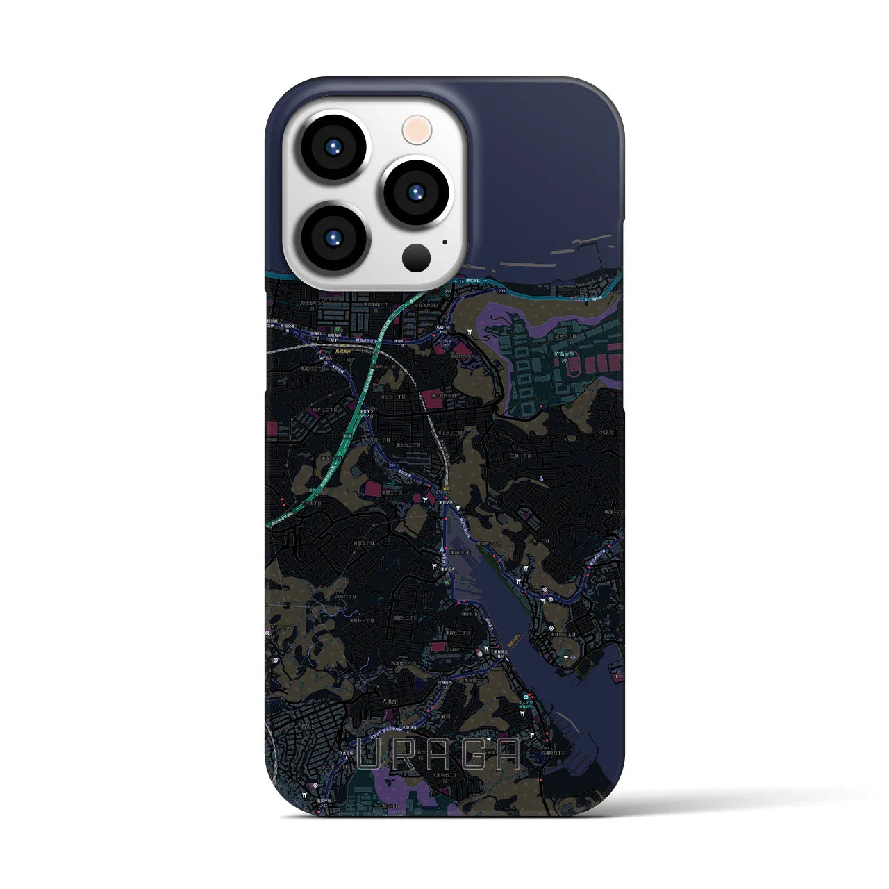 【浦賀(神奈川県)】地図柄iPhoneケース(バックカバータイプ)