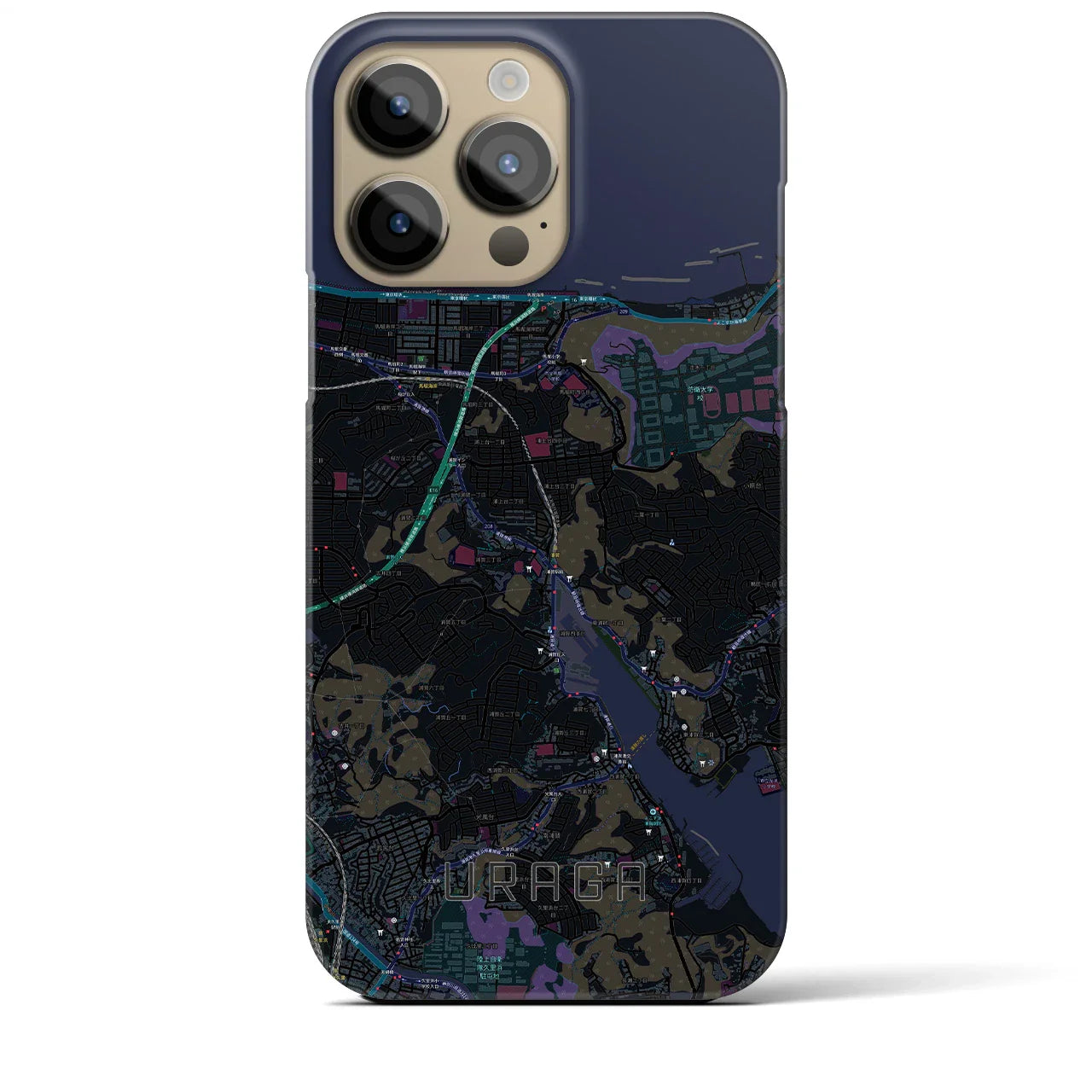 【浦賀(神奈川県)】地図柄iPhoneケース(バックカバータイプ)