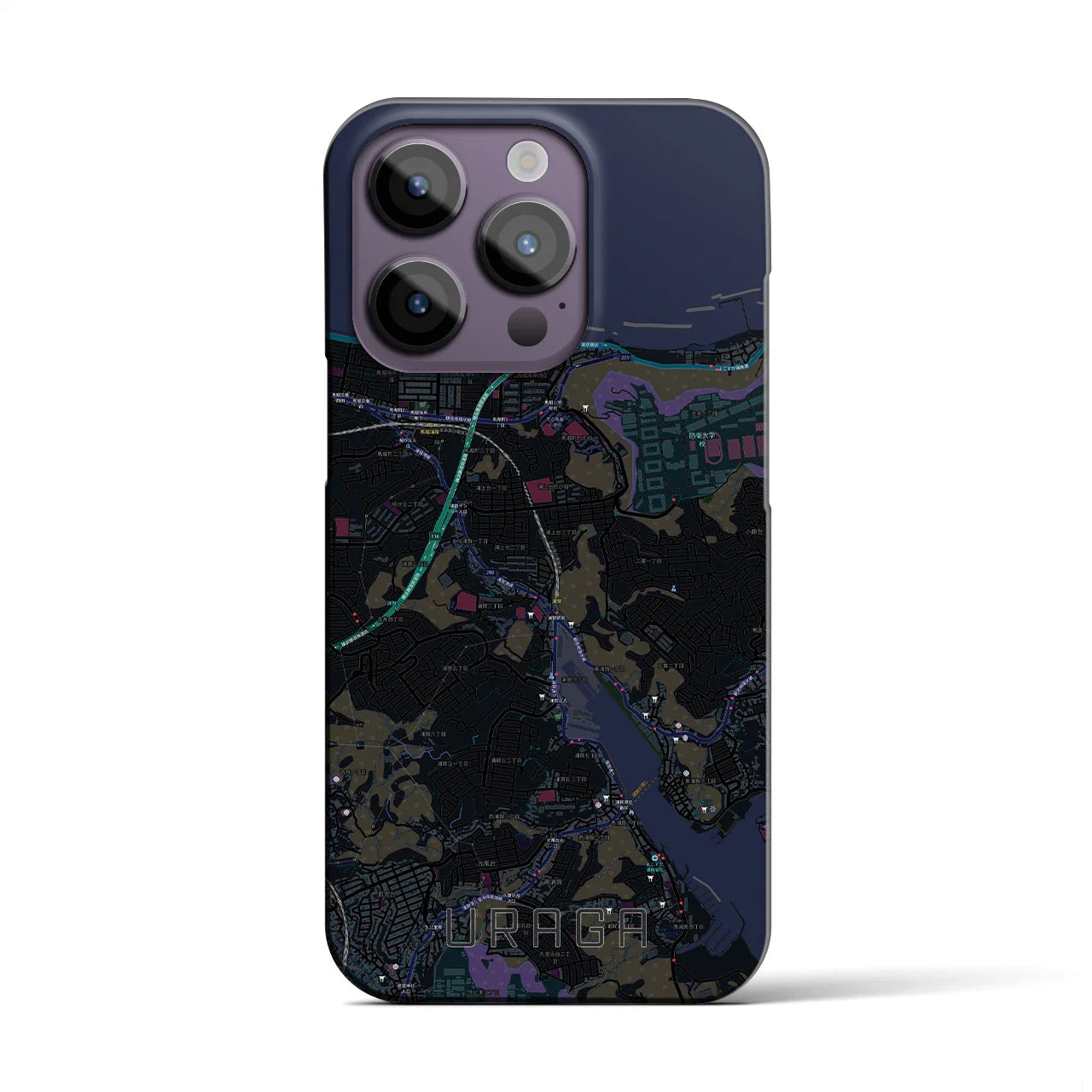 【浦賀(神奈川県)】地図柄iPhoneケース(バックカバータイプ)