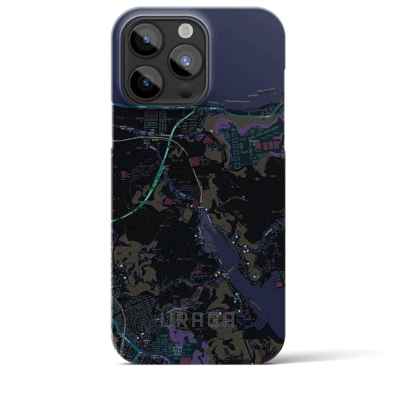 【浦賀(神奈川県)】地図柄iPhoneケース(バックカバータイプ)