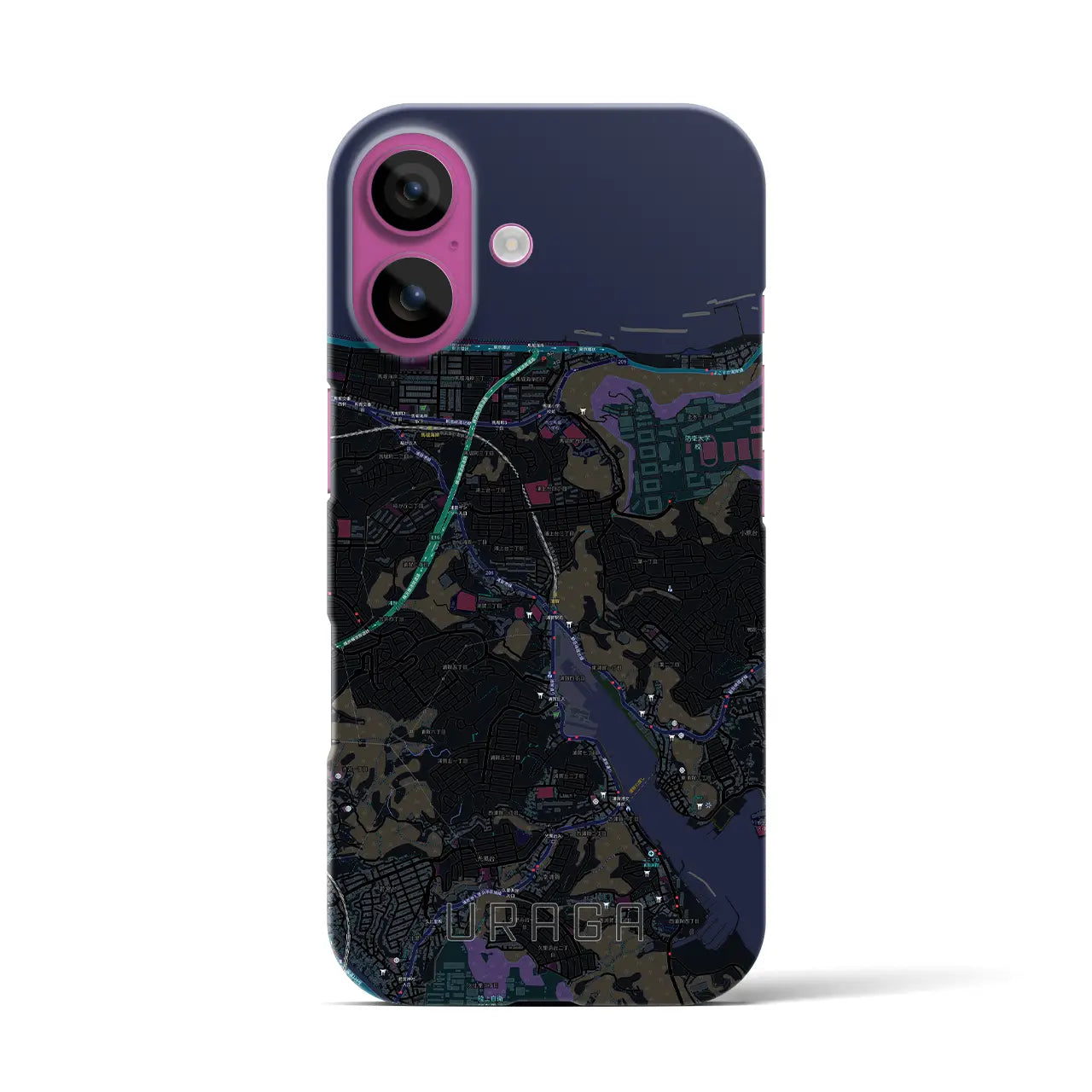 【浦賀(神奈川県)】地図柄iPhoneケース(バックカバータイプ)