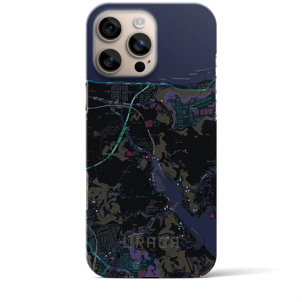 【浦賀(神奈川県)】地図柄iPhoneケース(バックカバータイプ)