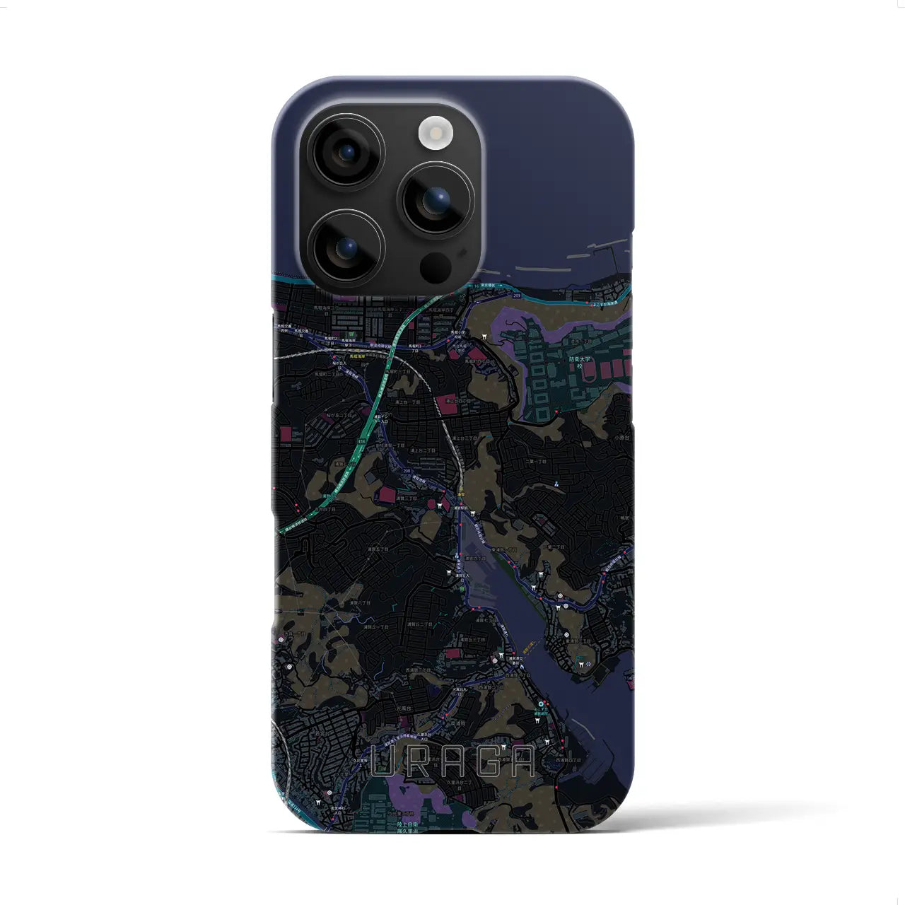 【浦賀(神奈川県)】地図柄iPhoneケース(バックカバータイプ)