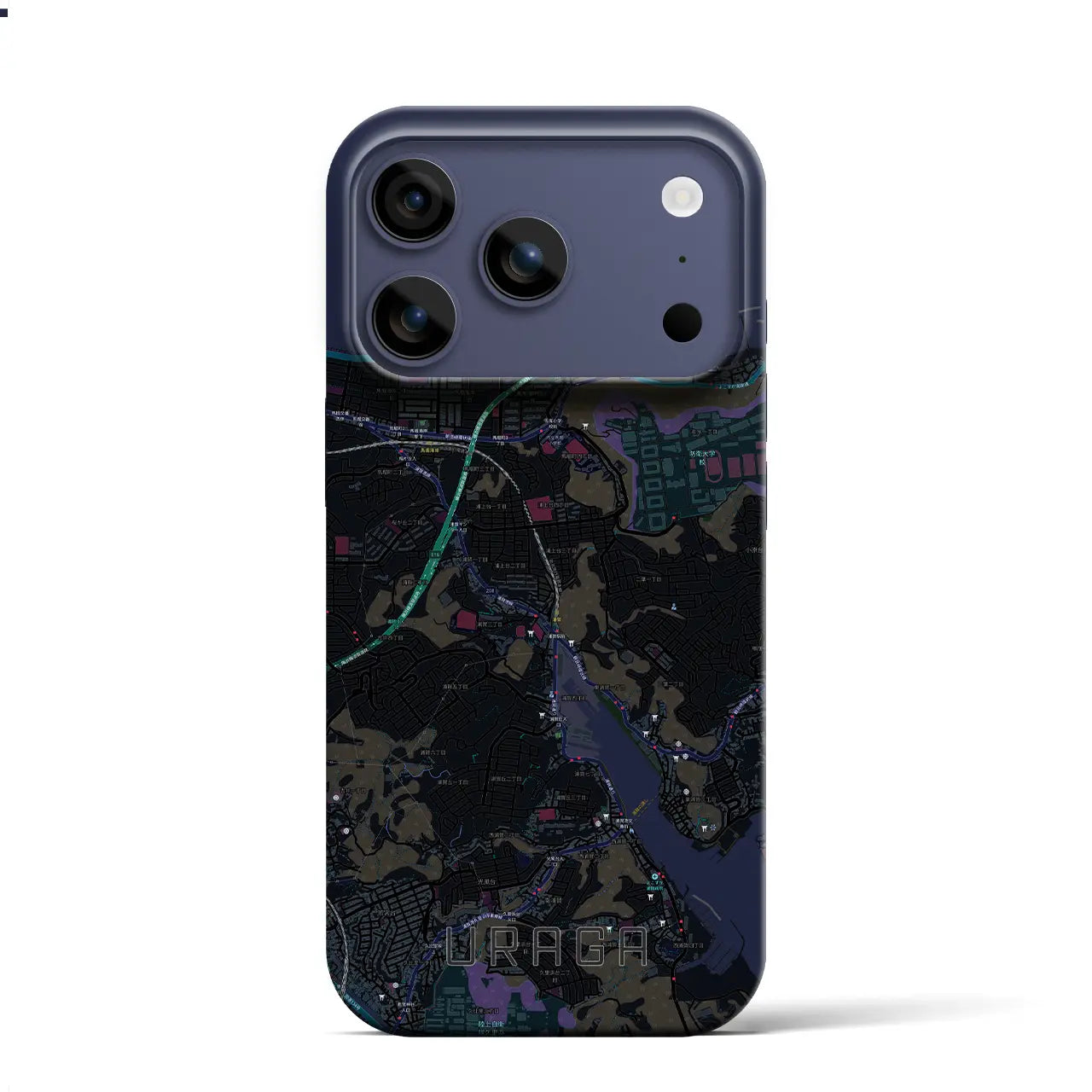 【浦賀(神奈川県)】地図柄iPhoneケース(バックカバータイプ)