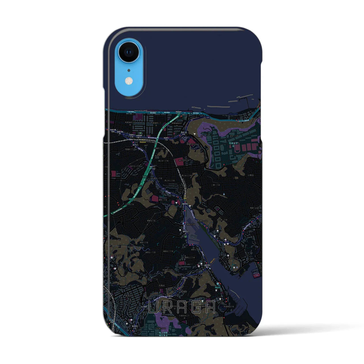 【浦賀(神奈川県)】地図柄iPhoneケース(バックカバータイプ)