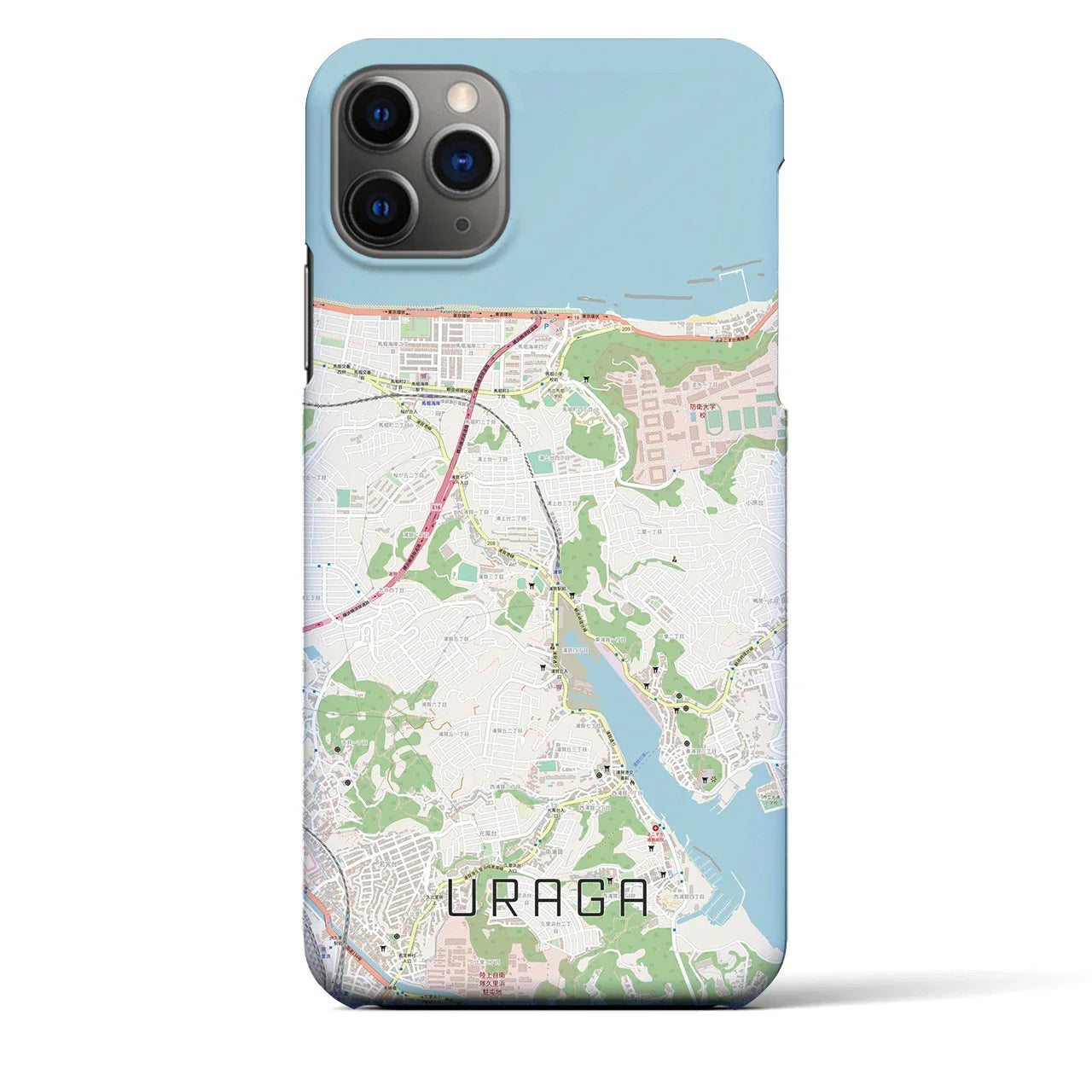 【浦賀(神奈川県)】地図柄iPhoneケース(バックカバータイプ)
