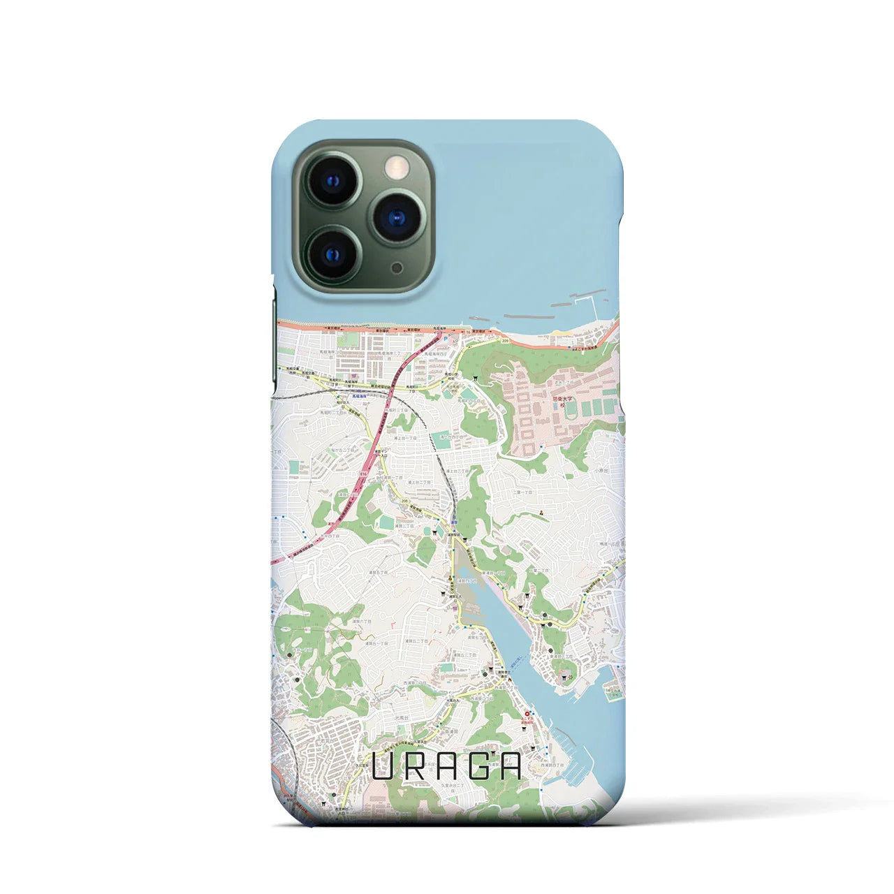 【浦賀(神奈川県)】地図柄iPhoneケース(バックカバータイプ)