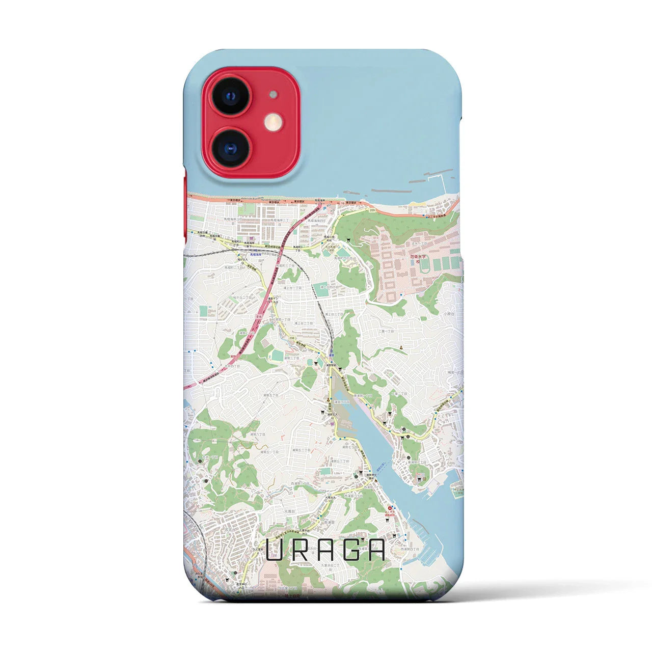 【浦賀(神奈川県)】地図柄iPhoneケース(バックカバータイプ)