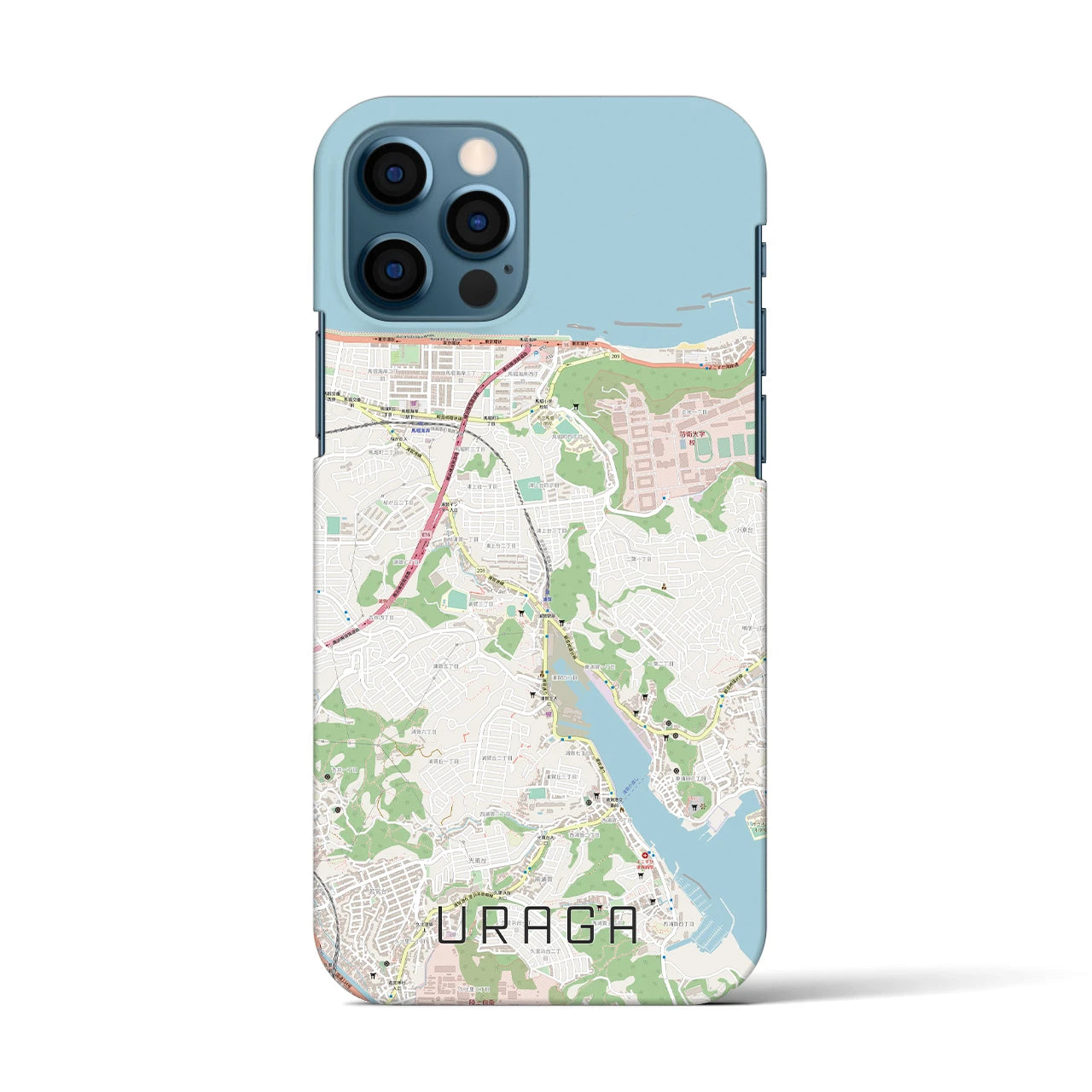 【浦賀(神奈川県)】地図柄iPhoneケース(バックカバータイプ)