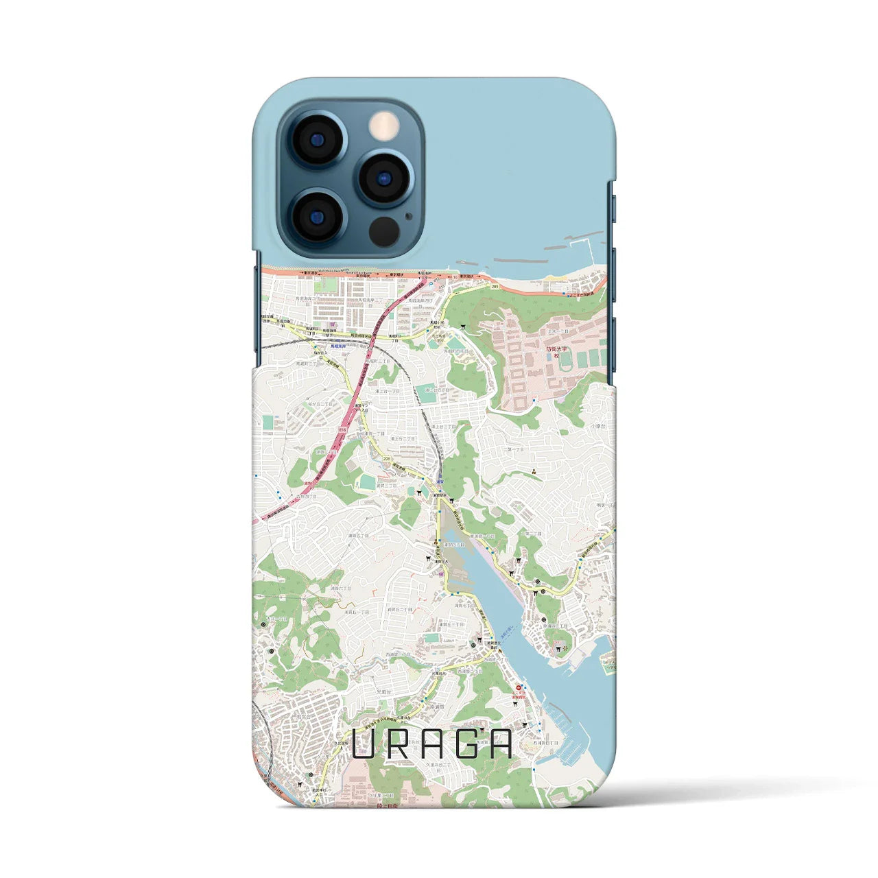 【浦賀(神奈川県)】地図柄iPhoneケース(バックカバータイプ)