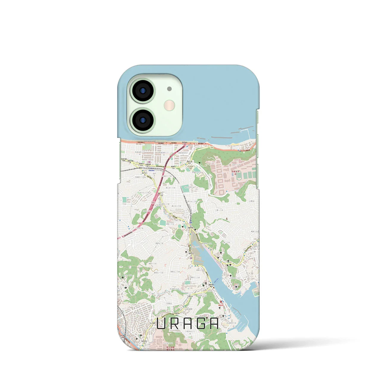 【浦賀(神奈川県)】地図柄iPhoneケース(バックカバータイプ)