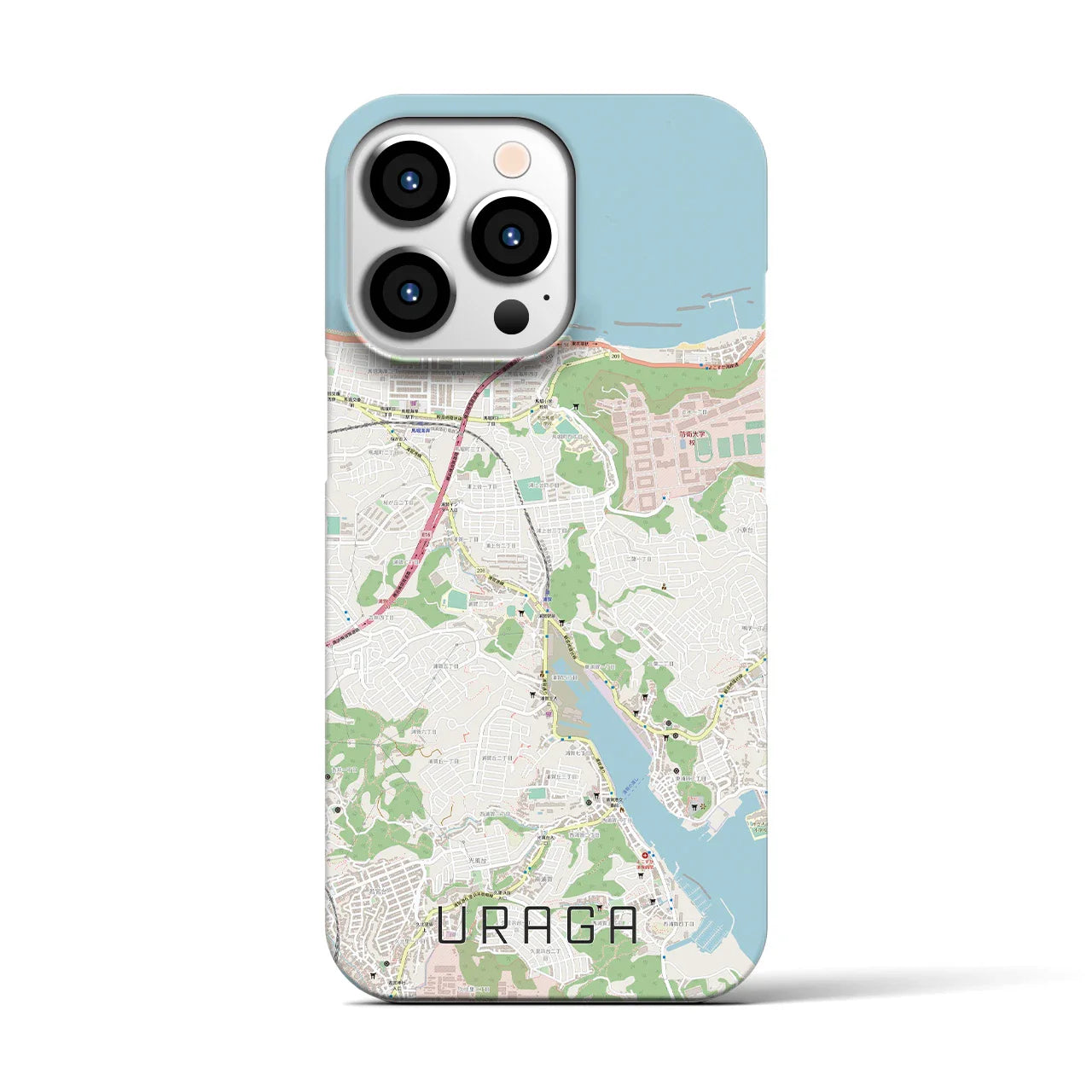 【浦賀(神奈川県)】地図柄iPhoneケース(バックカバータイプ)