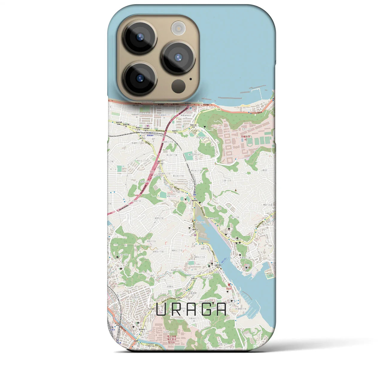 【浦賀(神奈川県)】地図柄iPhoneケース(バックカバータイプ)