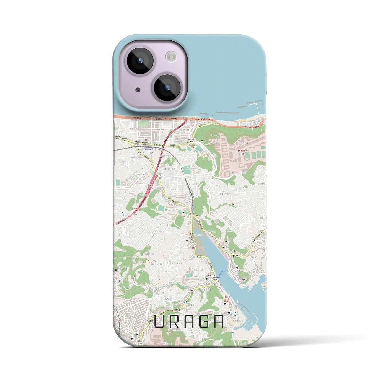 【浦賀(神奈川県)】地図柄iPhoneケース(バックカバータイプ)