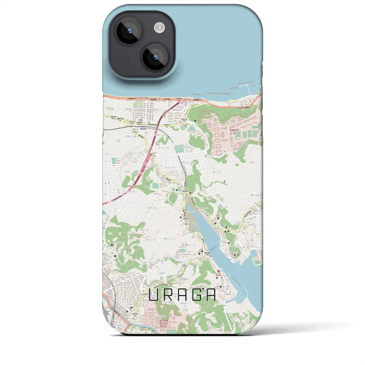 【浦賀(神奈川県)】地図柄iPhoneケース(バックカバータイプ)