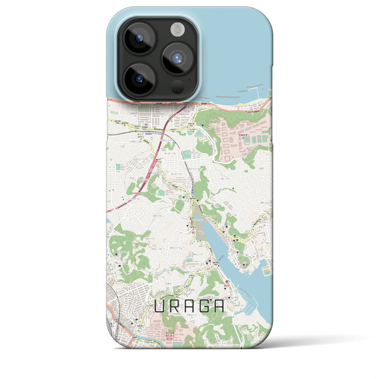 【浦賀(神奈川県)】地図柄iPhoneケース(バックカバータイプ)